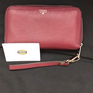 Sale✨Fossil Leather Zip Wallet❣️